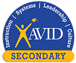 Logo for AVID at Compass Charter Schools - an independent study TK-12 grade program with online and homeschool programs