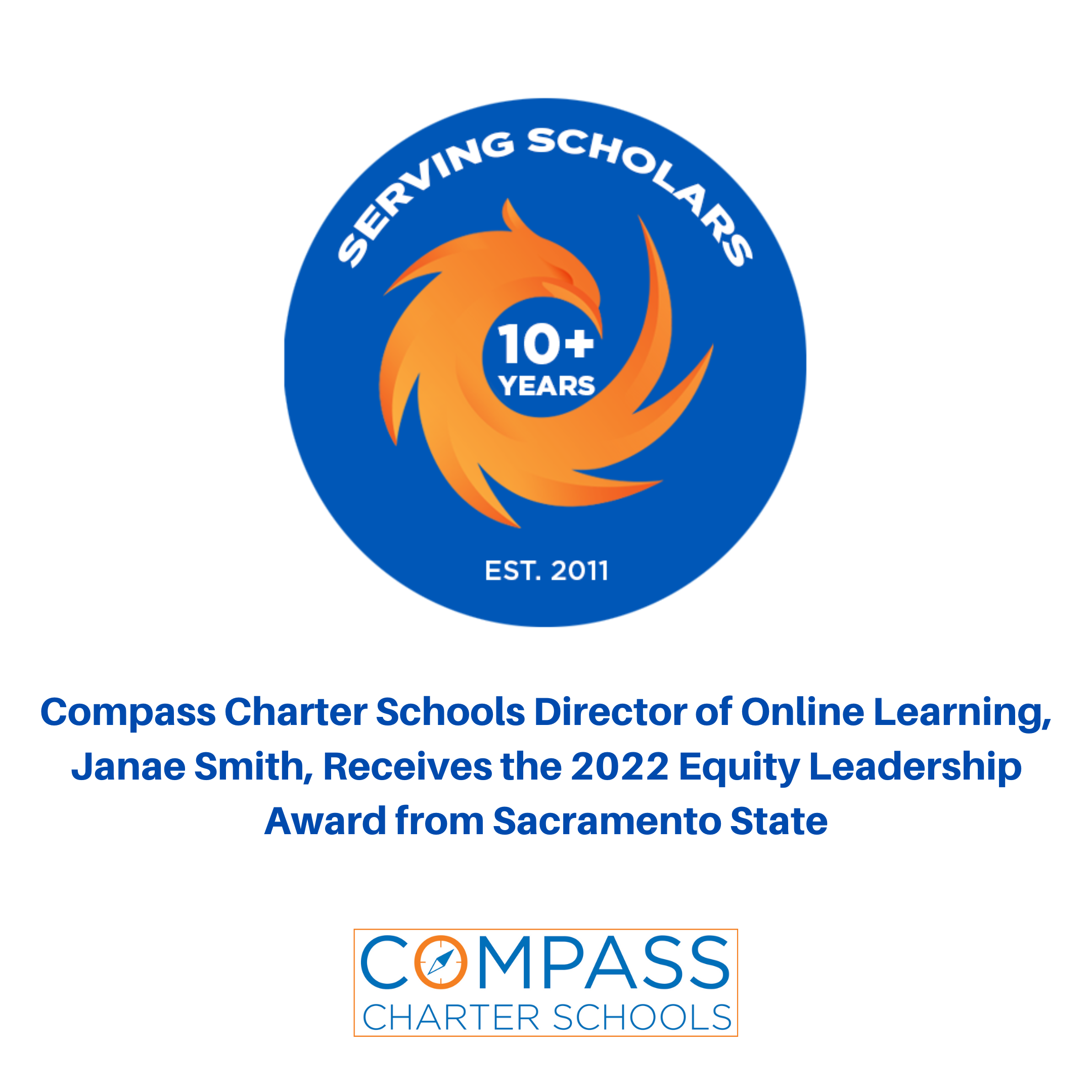 Compass Charter Schools Director of Online Learning, Janae Smith, Receives  the 2022 Equity Leadership Award from Sacramento State - Compass Charter  Schools